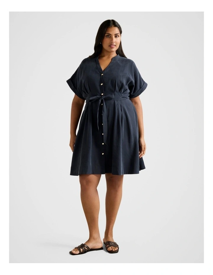 Brydie Belted Mini Dress in Navy image 5