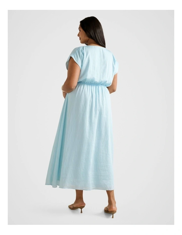 Kathleen Tie Midi Dress in Blue image 2