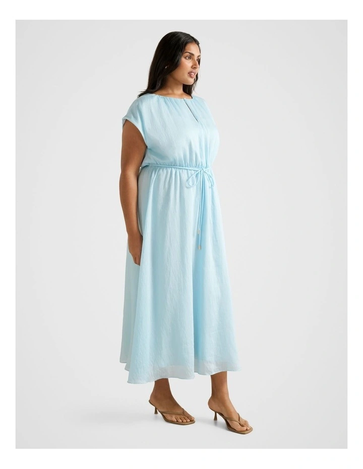 Kathleen Tie Midi Dress in Blue image 3