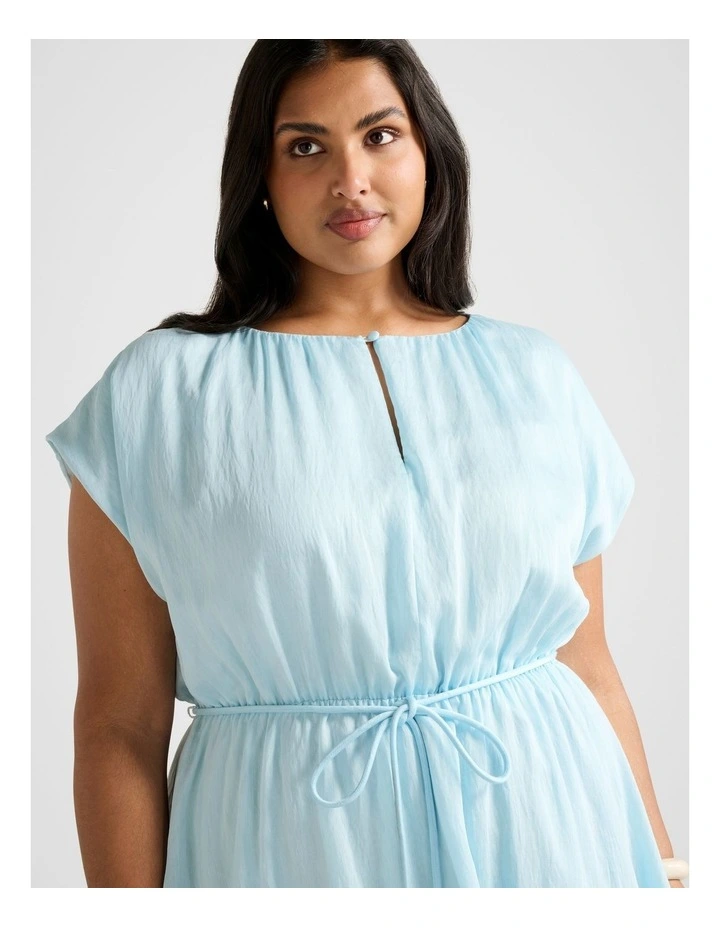 Kathleen Tie Midi Dress in Blue image 4