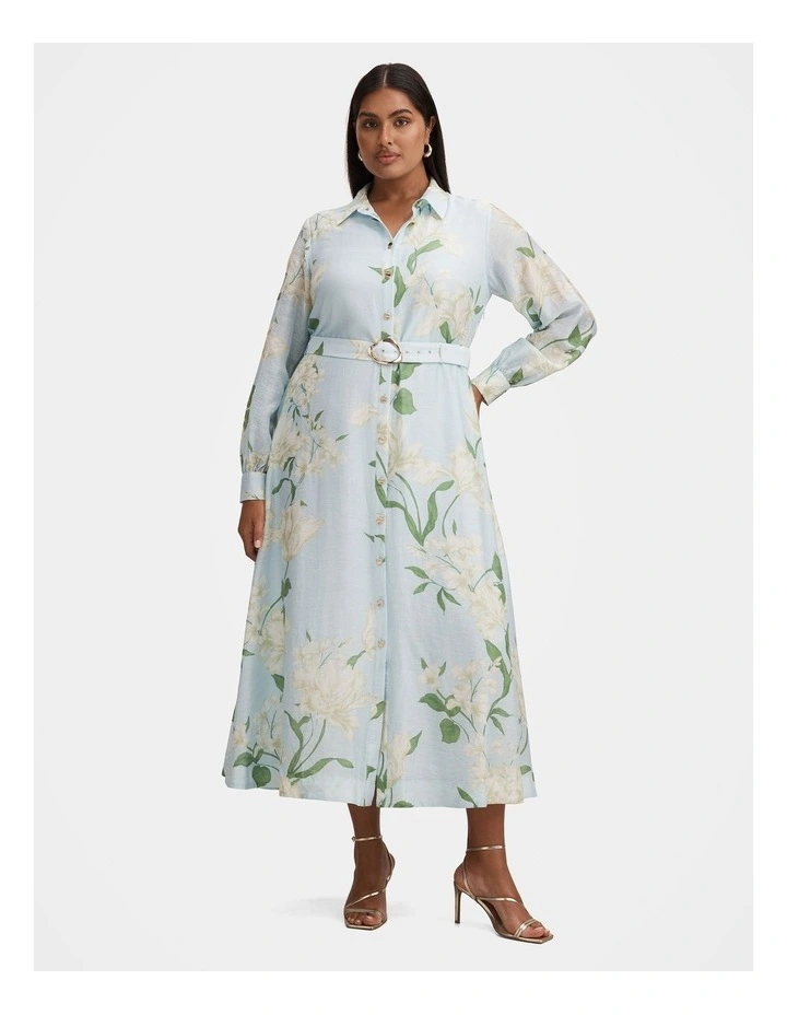 Freya Printed Shirt Dress in Multi image 1