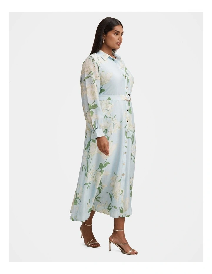 Freya Printed Shirt Dress in Multi image 3