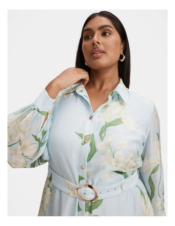 Freya Printed Shirt Dress in Multi image 4