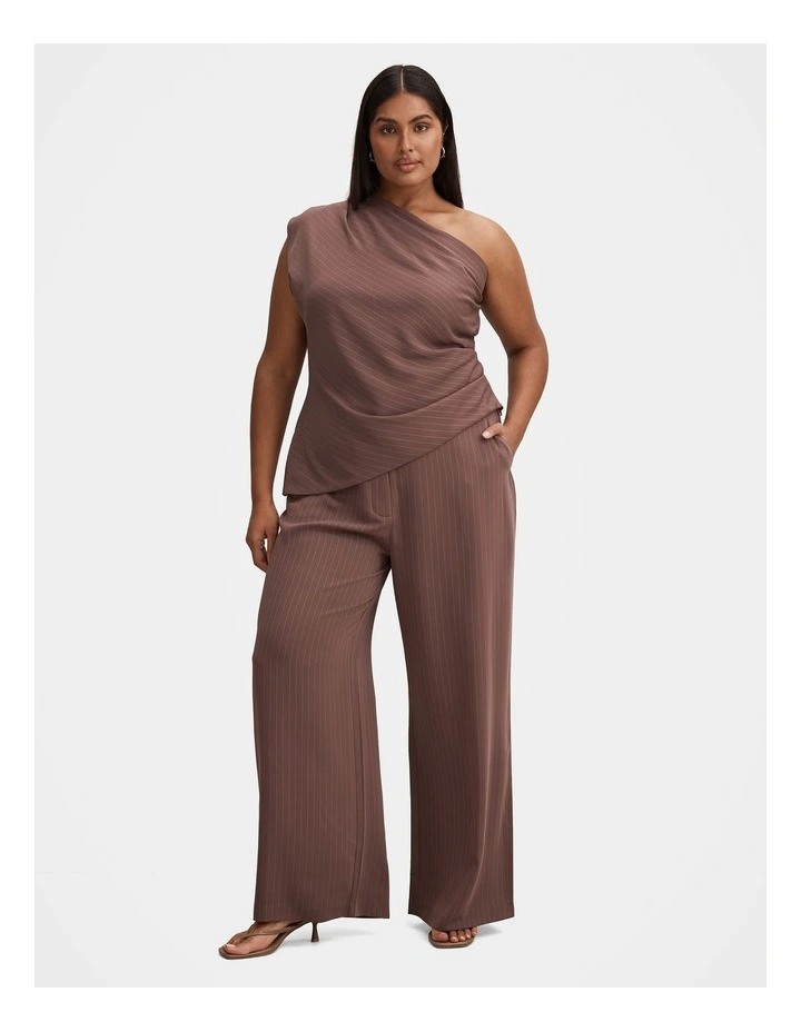 Willow Curve Wide Leg Pant in Brown image 4