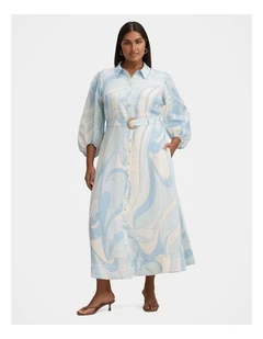 Fia Printed Shirt Dress in Multi