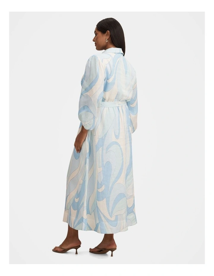 Fia Printed Shirt Dress in Multi image 2