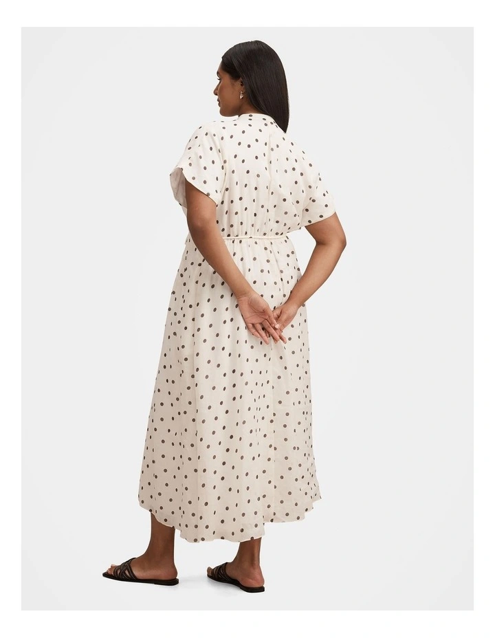 Jemma Shirt Midi Dress in Cream image 2