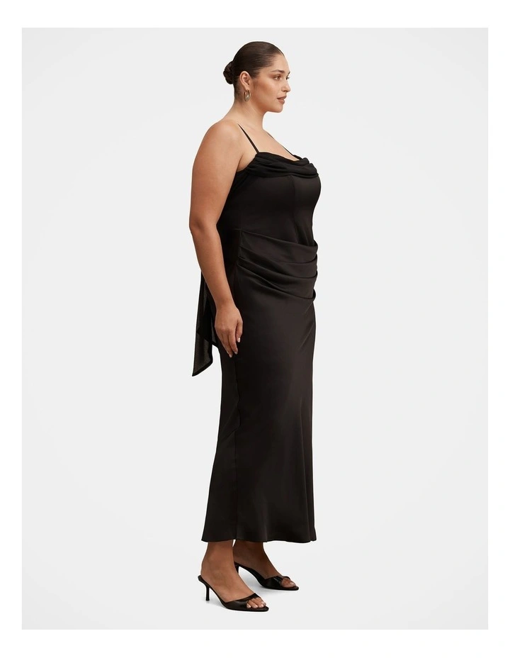 Claudia Strappy Corset Maxi Dress in Black image 3