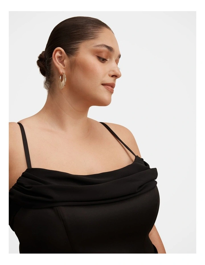 Claudia Strappy Corset Maxi Dress in Black image 4