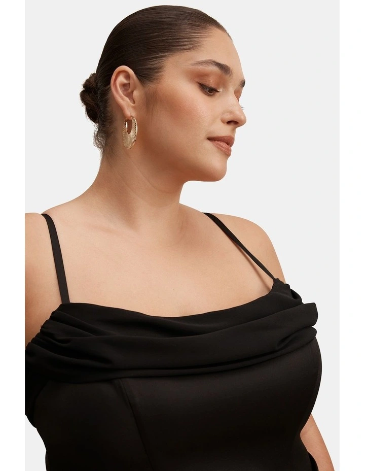 Claudia Strappy Corset Maxi Dress in Black image 4