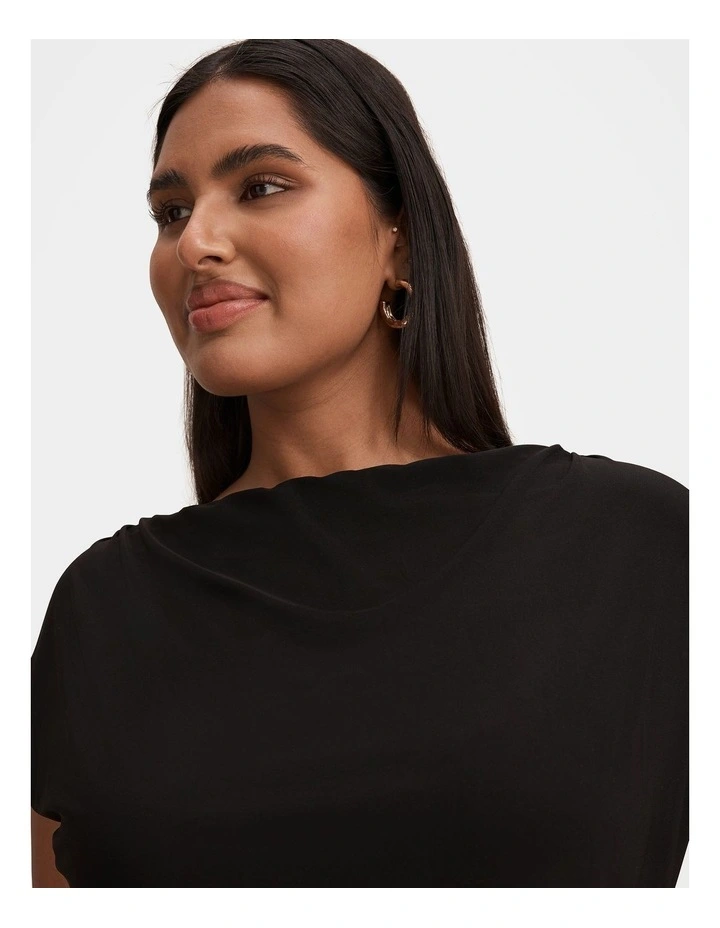Jazelle Hardware Drape Top in Black image 4