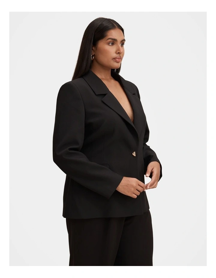 Victoria Single Breasted Blazer in Black image 3