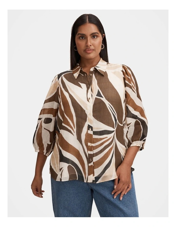 Davina Long Sleeves Blouse in Multi image 1