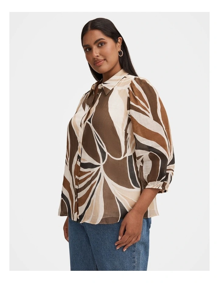 Davina Long Sleeves Blouse in Multi image 3