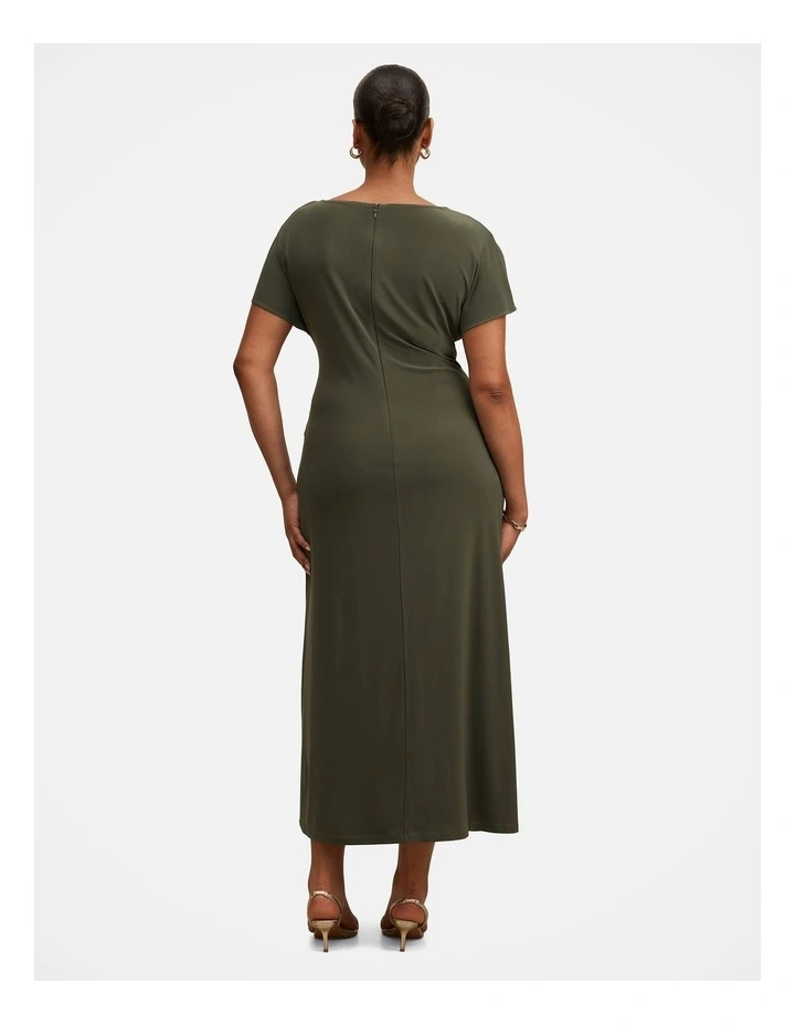 Tahnee Grown On Sleeves Maxi Dress in Green image 2