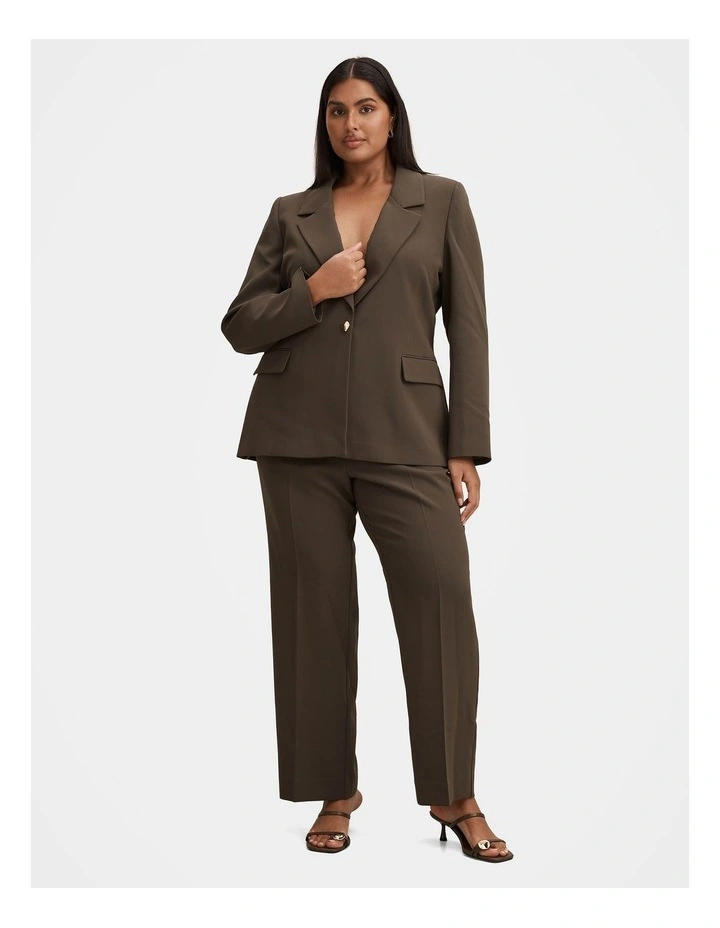 Victoria Single Breasted Blazer in Green image 5