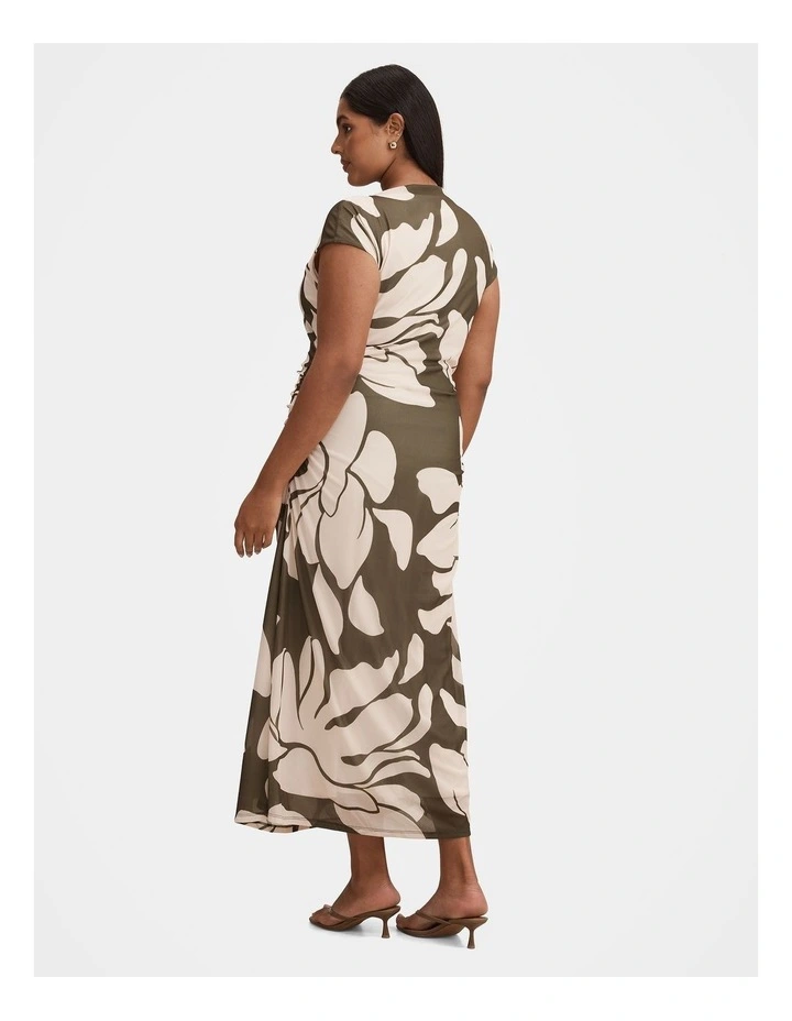 Allegra Mesh Midi Dress in Multi image 2