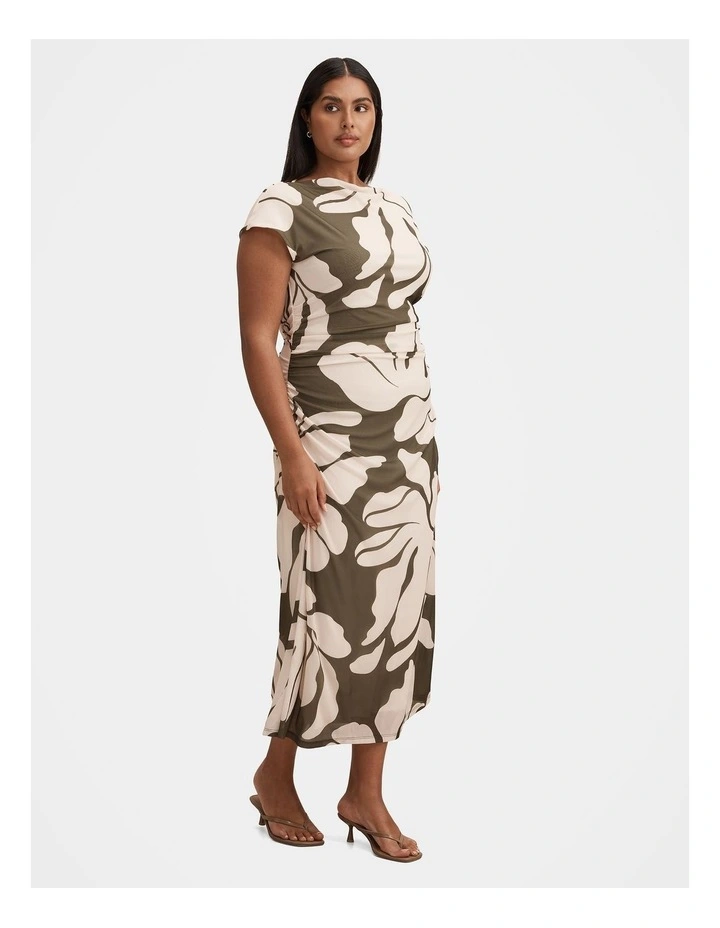 Allegra Mesh Midi Dress in Multi image 3