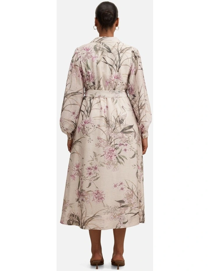 Hazel Shirt Midi Dress in Multi image 2