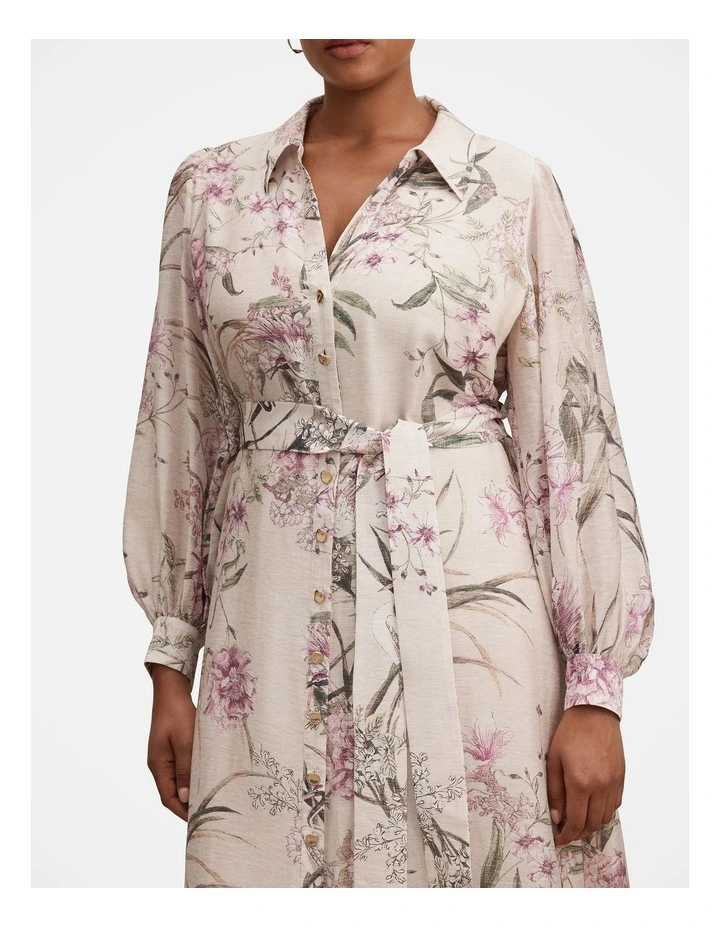 Hazel Shirt Midi Dress in Multi image 4