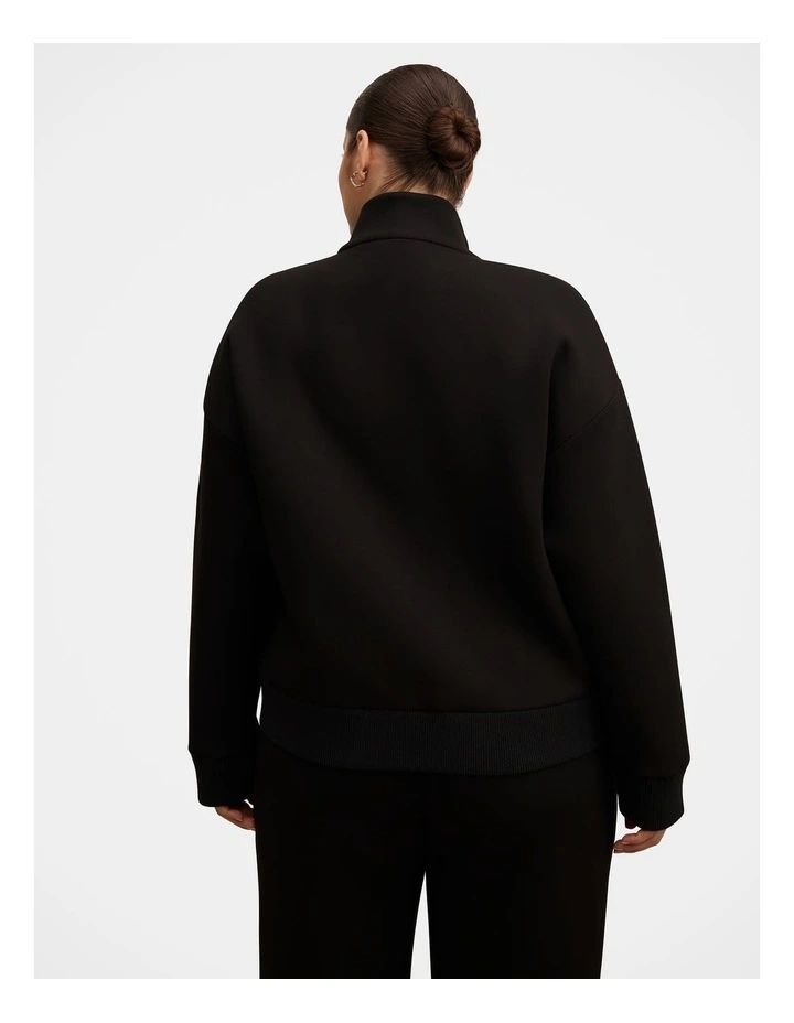 Hannah Zip Lounge Jacket in Black image 2