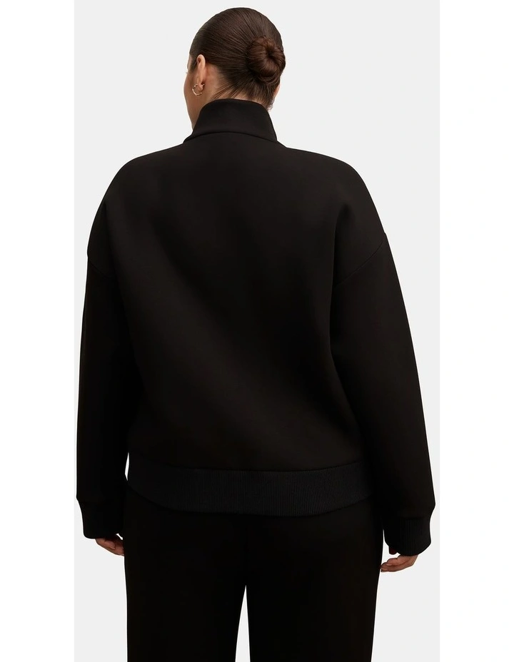 Hannah Zip Lounge Jacket in Black image 2
