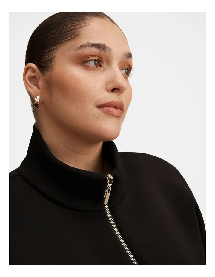Hannah Zip Lounge Jacket in Black image 4