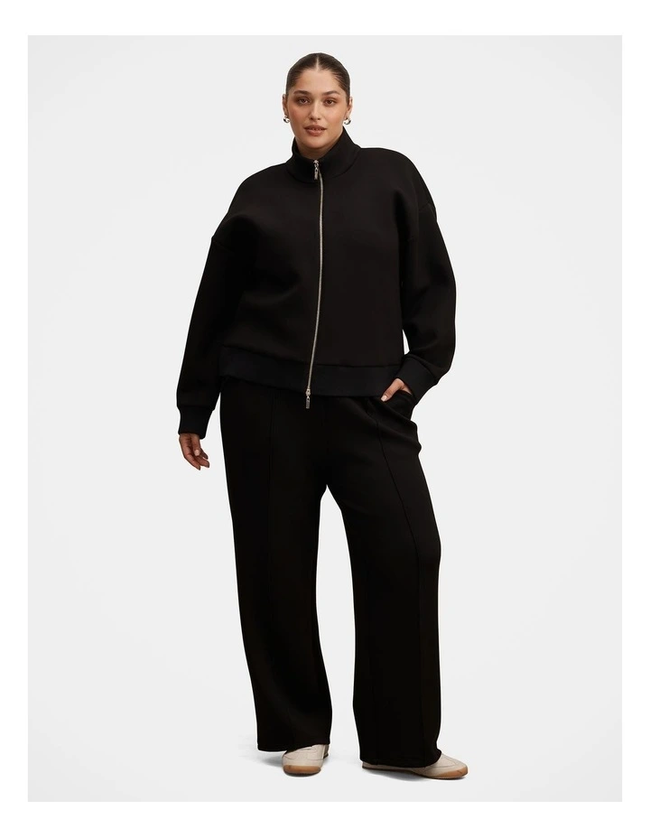 Hannah Zip Lounge Jacket in Black image 5