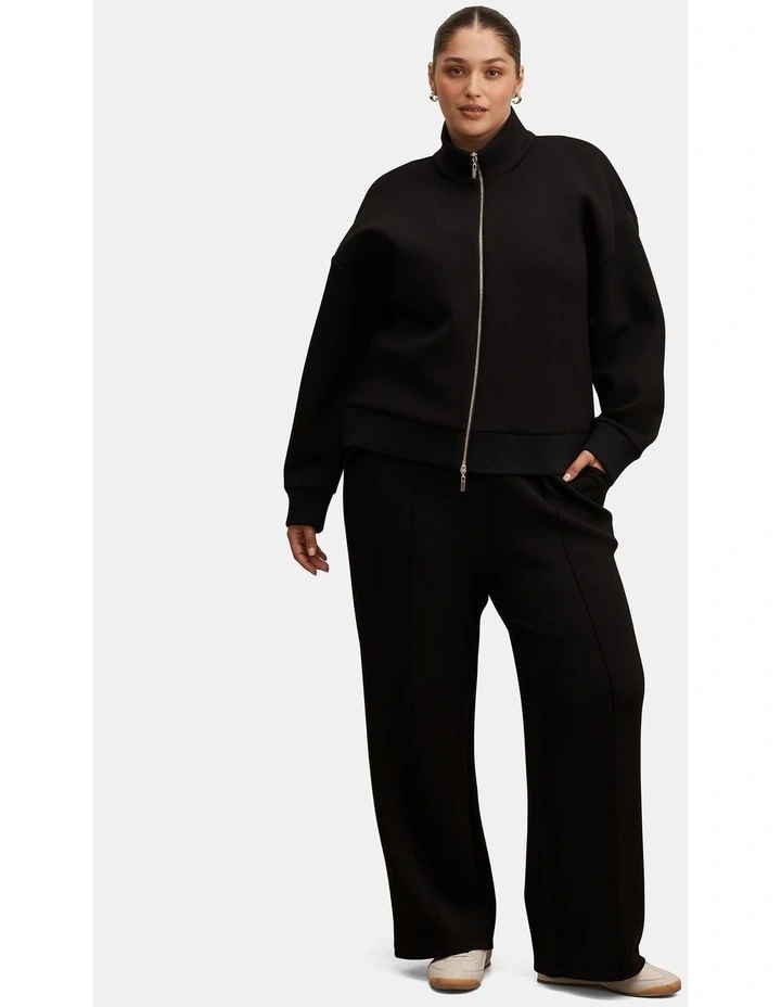 Hannah Zip Lounge Jacket in Black image 5