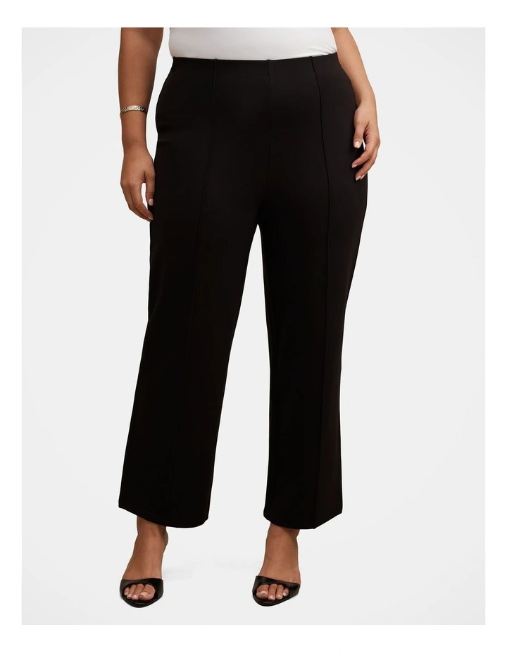Piper Ponte Straight Leg Pants in Black image 1