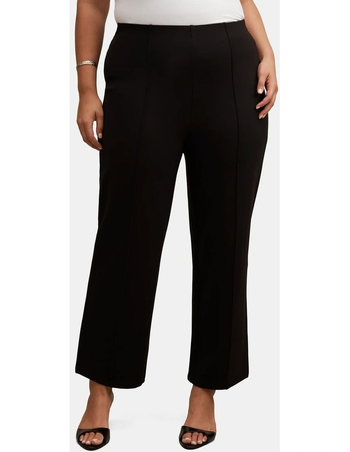 Piper Ponte Straight Leg Pants in Black image 1