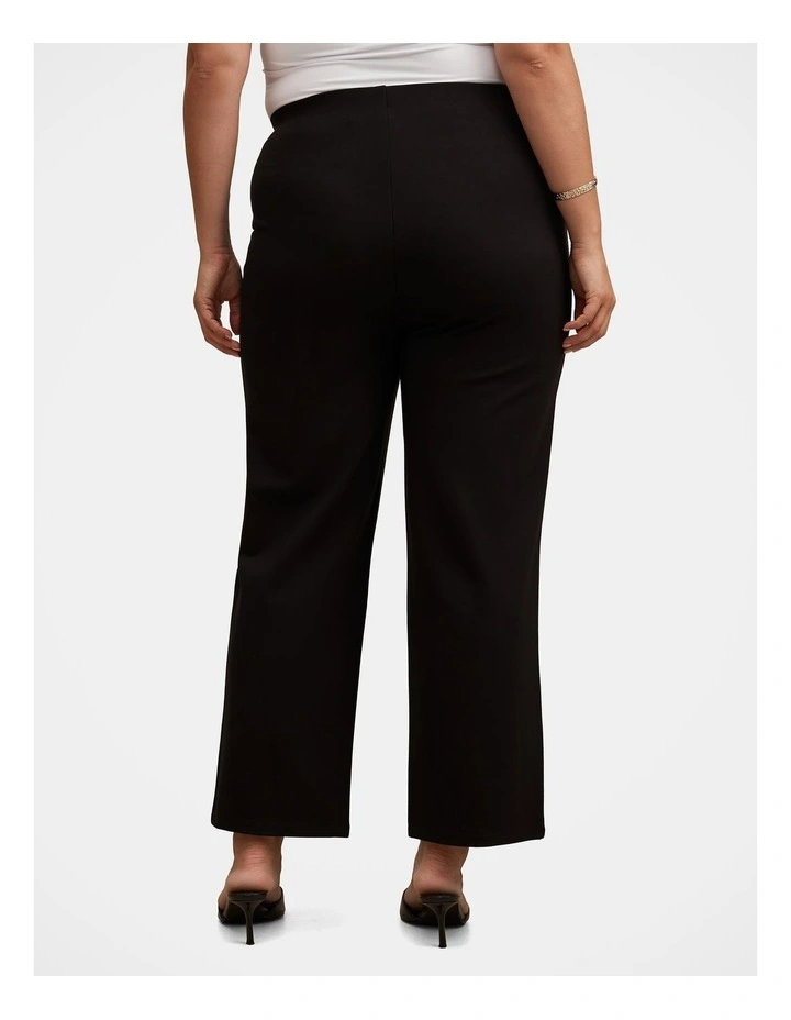 Piper Ponte Straight Leg Pants in Black image 2