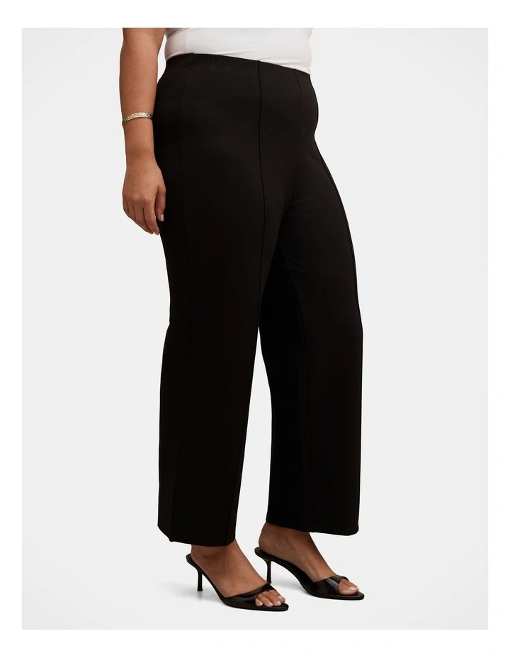 Piper Ponte Straight Leg Pants in Black image 3