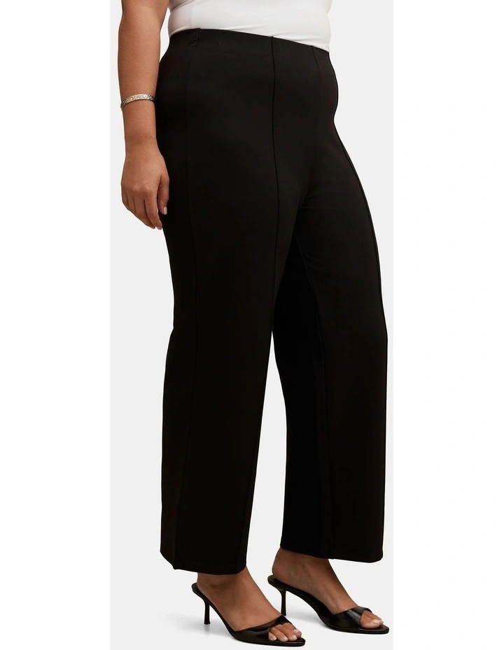 Piper Ponte Straight Leg Pants in Black image 3