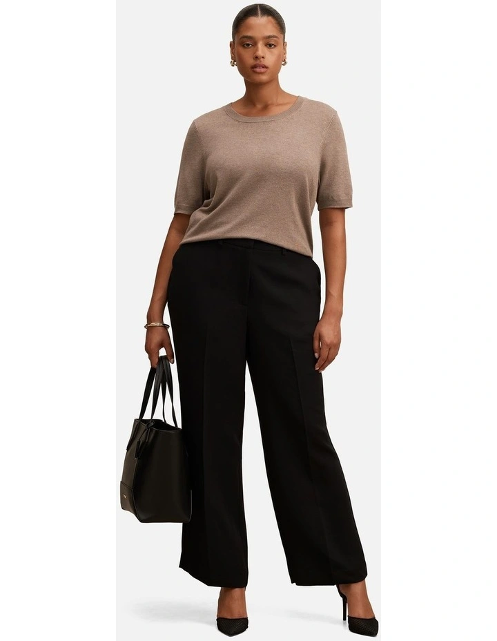 Dani Tailored Straight Pants in Black image 5