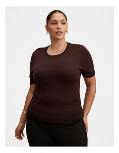 Maisie Short Sleeves T-shirt in Chocolate