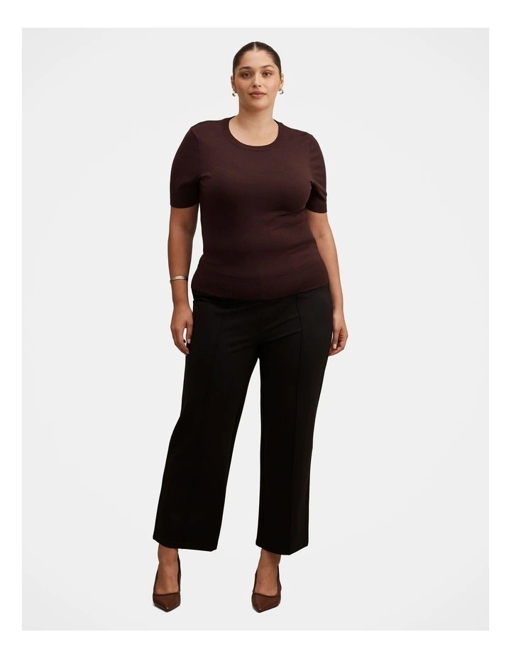 Maisie Short Sleeves T-shirt in Chocolate image 5