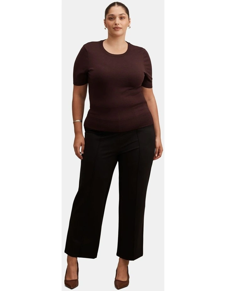 Maisie Short Sleeves T-shirt in Chocolate image 5