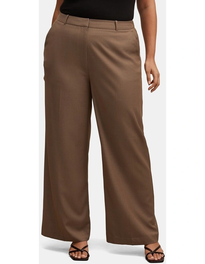 Harper Wide Leg Pants in Brown image 1