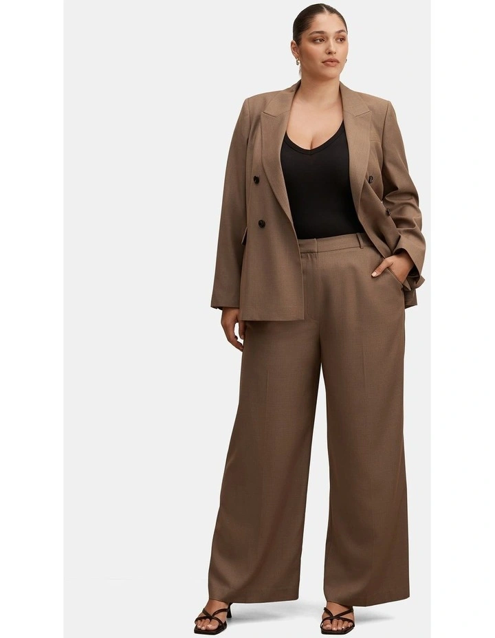 Harper Wide Leg Pants in Brown image 5
