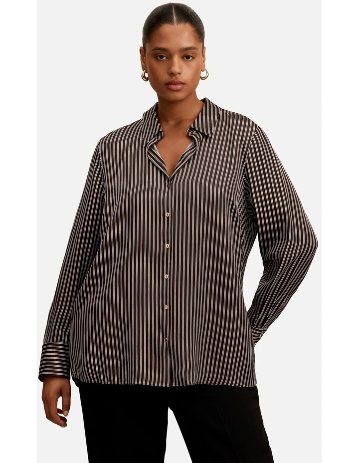 Coco Satin Shirt in Multi image 1