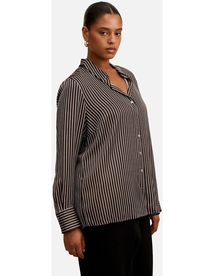 Coco Satin Shirt in Multi image 3