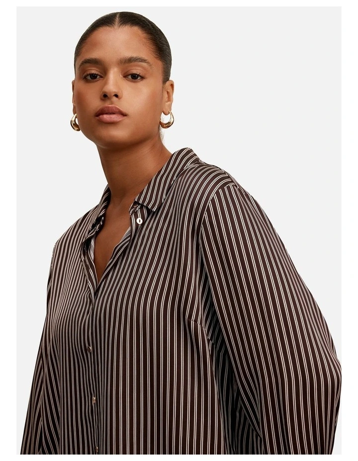 Coco Satin Shirt in Multi image 4