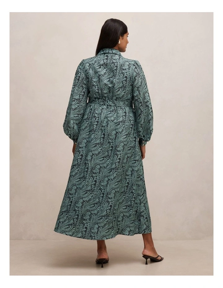 Hazel Shirt Midi Dress in Multi image 2