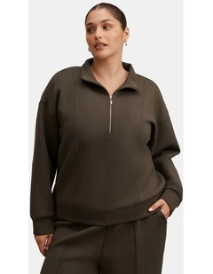 Heidi Seam Detail Lounge Jumper in Green