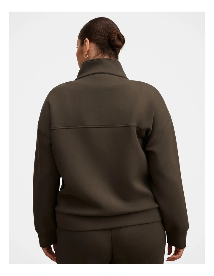 Heidi Seam Detail Lounge Jumper in Sage Moss image 2