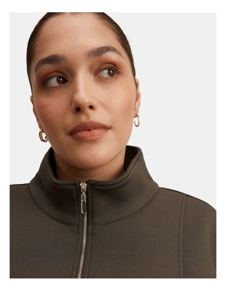 Heidi Seam Detail Lounge Jumper in Green image 4