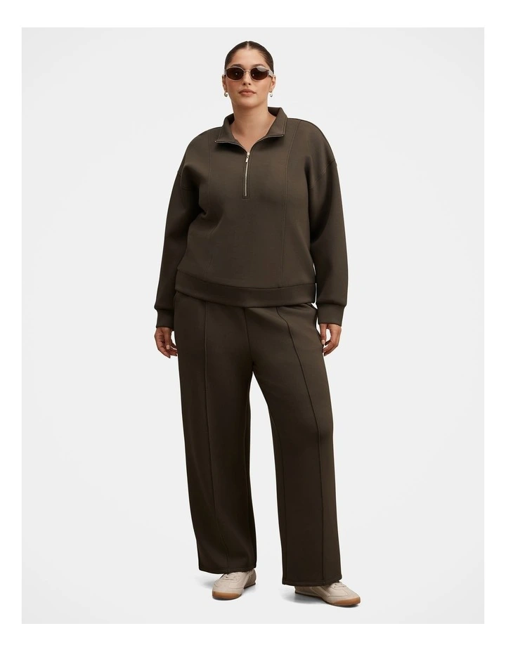 Heidi Seam Detail Lounge Jumper in Sage Moss image 5