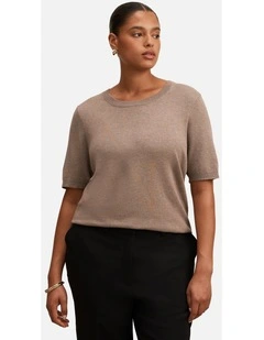 Maisie Short Sleeves T-shirt in Brown