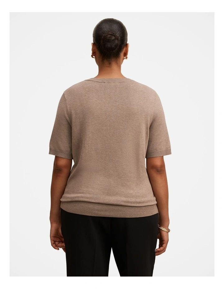 Maisie Short Sleeves T-shirt in Brown image 2